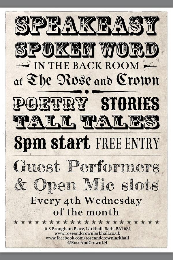 speakeasybath's tweet photo. Tonight, @RoseAndCrownLH free entry 8:00 come along! @WeLoveBath @ListomaniaBath @BathChron http://t.co/7xmXtrNaMr