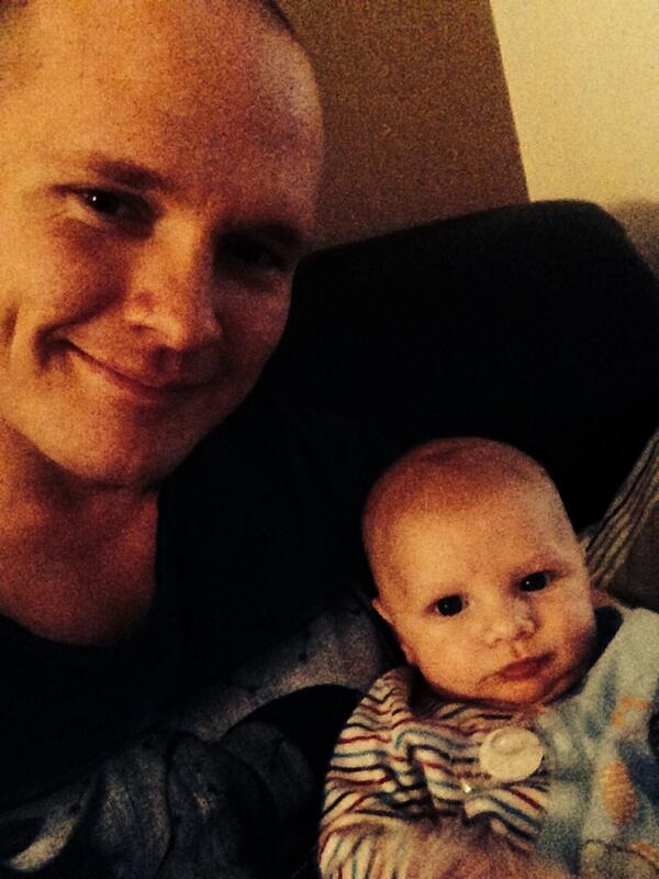 Jonnyfos's tweet photo. Not impressed with daddy today! http://t.co/an2ABmjo4n