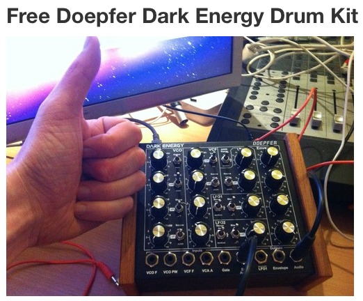 jupiterace's tweet photo. A wee reminder u can now get my Dark Energy Drum Kit for FREE at http://t.co/1fWlgEga3M #doepfer #drums #synth <3 <3 http://t.co/fzWvDzZpyH
