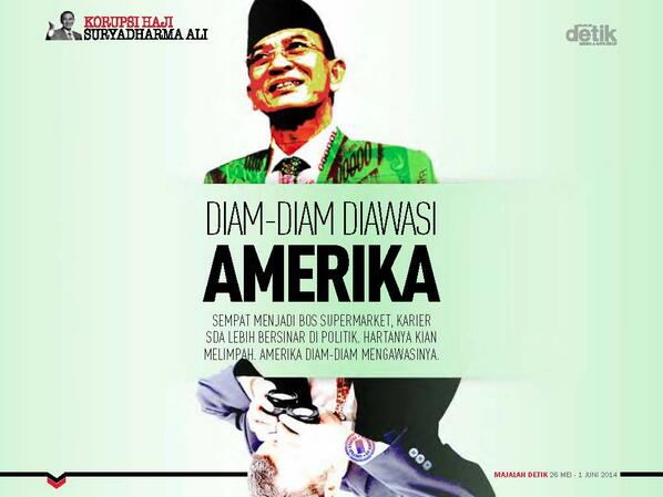 Amerika Serikat pun diam-diam mengawasi Suryadharma Ali bit.ly/MD130 | @majalah_detik