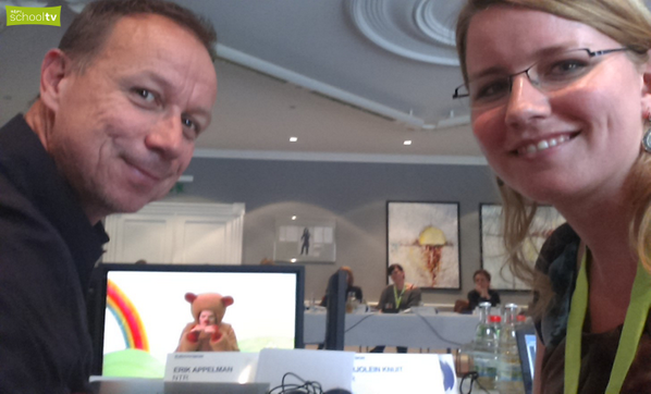 Schooltv's tweet photo. Onze collega's zijn deze week op de Erfurt Exchange voor nieuwe filmpjes! En wij maar hard werken in Hilversum... http://t.co/fFt9wT7koU