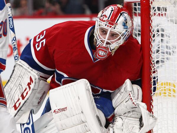 NHL's tweet photo. Dustin Tokarski earned playoff win number two on Tuesday. Will we see number three this week? http://t.co/IybgUxj84K