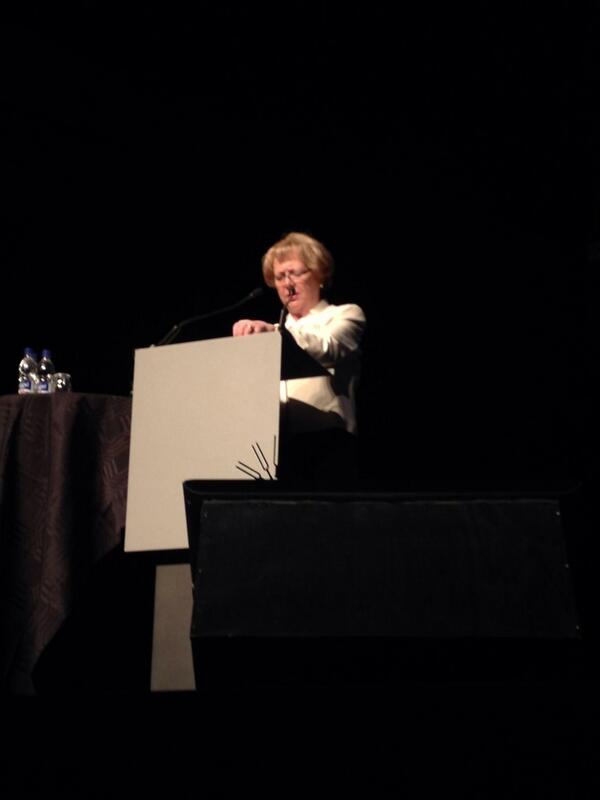 Madame Vigdis, former President of Iceland, speaks at # LREC2014 Opening Ceremony.