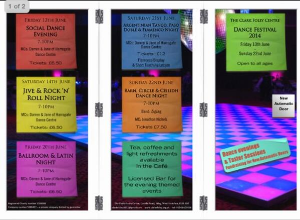 The Clarke Foley Dance Festival 2014
The dance evening info