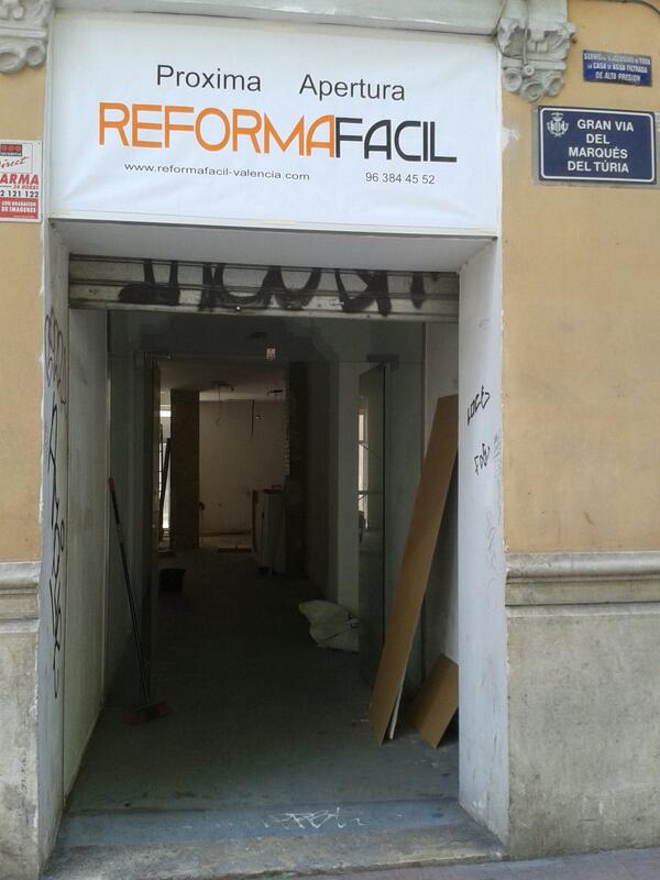 ReformafacilVlc's tweet photo. Proxima apertura en Gran Via Marques del Turia 30
#reformafacil http://t.co/XAkczSygo7