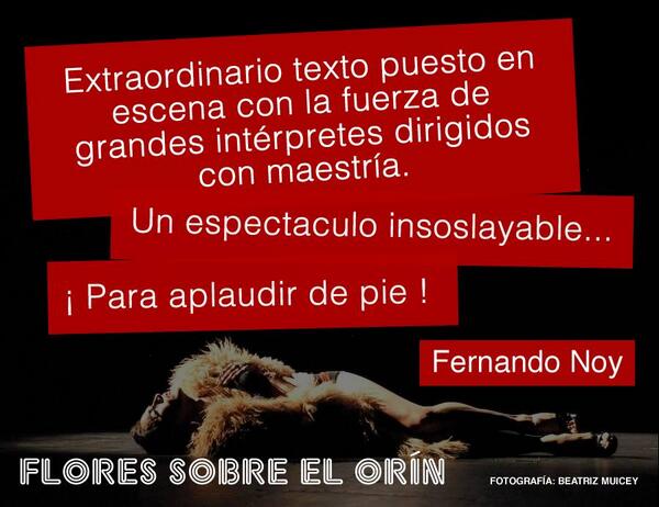 ELVAHIDO's tweet photo. #FloresSobreElOrín éxito de crítica y público  SAB 23:30hs. @TeatroPayro http://t.co/D9bGFqwKbQ auspician @CHAArgentina @ELVAHIDO