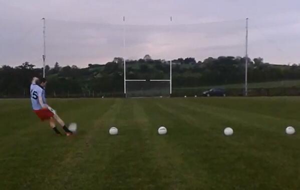 Club footballer in Derry points eight 45s and one 55 in less than 100 seconds #gaa joe.ie/gaa/gaa-news/v… " Impressive
