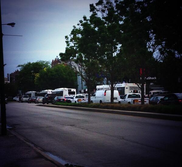 Northbound Ashland bus. Four bunched in a row. <a href="/CTAFails/">CTA Fails</a> #cta #ashland #CTAFail