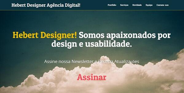 HebertDesigner7's tweet image. Conheça nosso novo site, mais moderno e fácil navegação todo feito em HTML5...
hebertdesigner.brasilonehost.com
