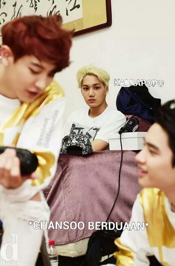 exojunet's tweet photo. @MemeComicEXO #KirimMCE #KaiRapopo mukanya kai melas banget http://t.co/IgRvRJwxvN