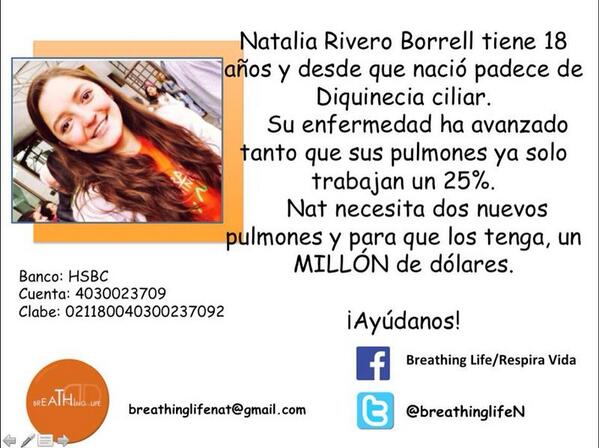 Todo el apoyo para #BreathingLife , por más pequeño que sea, puede hacer la diferencia. #HoyPorNatMañanaPorTi RT