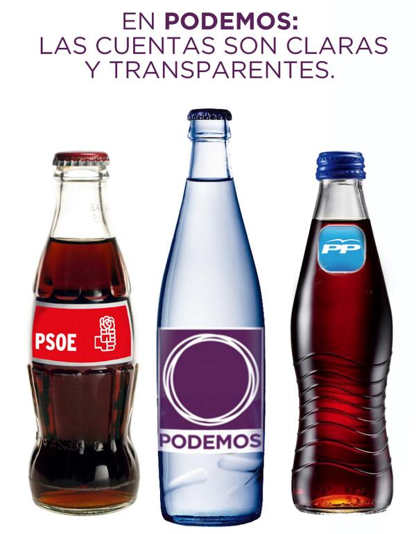 En Podemos las cuentas son claras y transparentes. Otros no pueden decir lo mismo...
podemos.info/cuentas-claras/