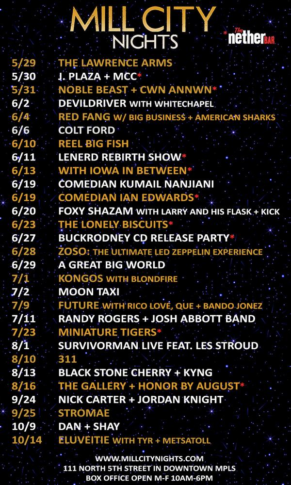 AEGPresentsMPLS's tweet photo. #WinningWednesday RT for your chance to win a pair of tickets to any show of your choice! http://t.co/bwdqxB9cbs http://t.co/cZDWTJ49DN