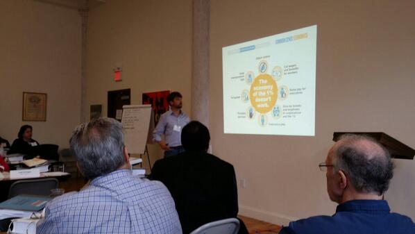 The economy of the 1% doesn't work. At the rollout of the  @aflcio's exciting new common sense economics training.