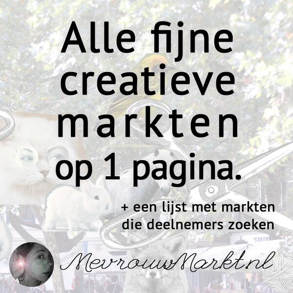 RT <a href="/mevrouwMarkt/">Mevrouw Markt</a>: Een handig overzicht van alle leuke markten in Nederland en België!