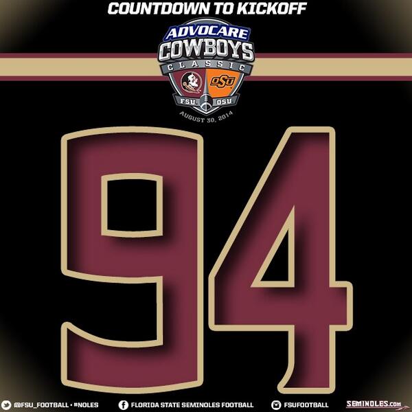 FSUFootball's tweet image. 94 days, #Noles fans...