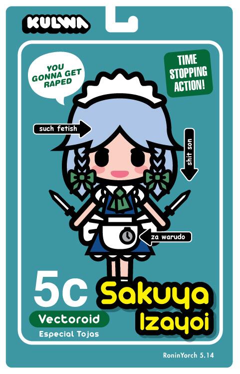RoninYorch's tweet image. #Vectoroid 5c - Sakuya Izayoi!