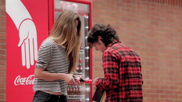 Adweek's tweet photo. .@CocaCola brings people closer with a bottle that can only be opened by another bottle. http://t.co/8Y872iwbnr http://t.co/YRakQgRX8m