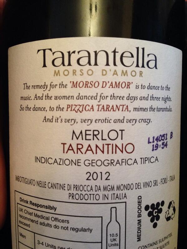 This wine is very, very erotic and very crazy