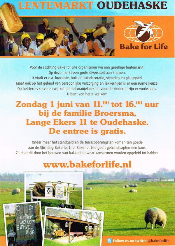 Aanstaande zondag Lentemarkt voor het goede doel in Oudehaske, idee?