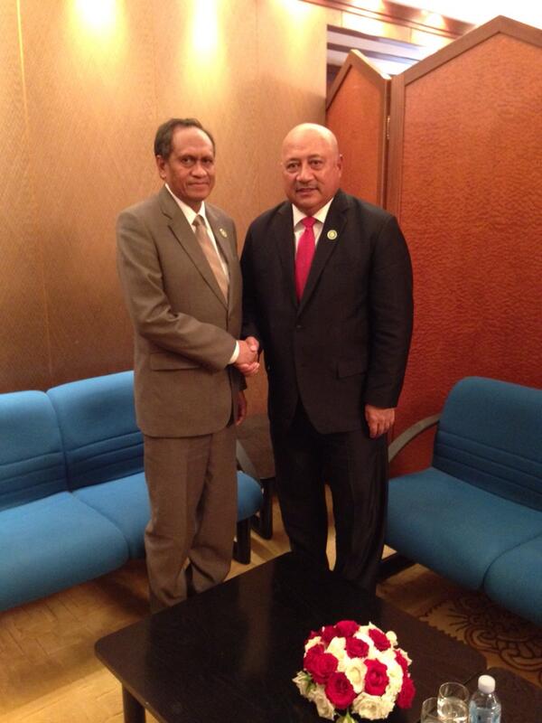 Great catching up with my friend Timor Leste FM HE Jose Luis Guterres at margins of NAM meeting. TL supports PIDF