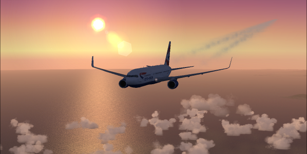 FlyMidlandsVirt's tweet image. Beautiful sunset over the Tyrrhenian Sea just before descent into LICR, amazing ATC by @_m8__!