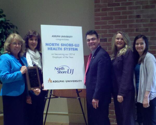@NorthShoreLIJ Named Employer of the Year by <a href="/AdelphiU/">Adelphi University</a> Thx for your ongoing support to our students <a href="/HIREaPANTHER/">HIREaPANTHER</a>