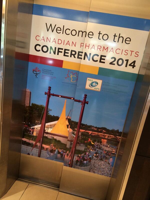 .<a href="/CPhAAPhC/">CPhA/APhC</a> @pas_sk check out the elevator wraps at <a href="/SheratonStoon/">Sheraton Saskatoon</a> What a cool welcome for #cdnpharmconf