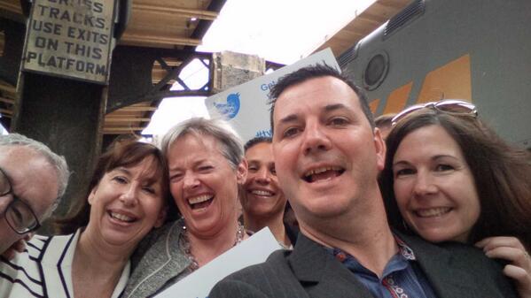 StuMorCanada's tweet image. What would an @openjaw event be without fun @tlnurmi @openjaw &amp;amp; part of @LNPearlman on @viarail #twittertrain