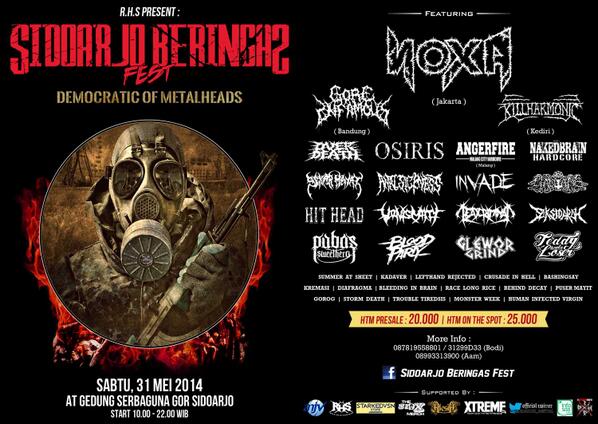 H-2 SIDOARJO BERINGAS FEST. Sabtu 31 Mei 2014. At Hall Basket GOR Sda. HTM: 25rb. <a href="/infosda/">Info Sidoarjo</a> <a href="/IDDMinfo/">IDDM</a> @Underground_SDA