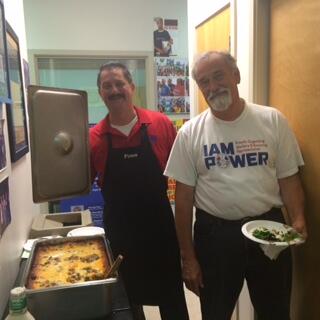 Homemade lasagne being served up by IAM this evening for our phone-bankers! #yummycampaigneats #gotv