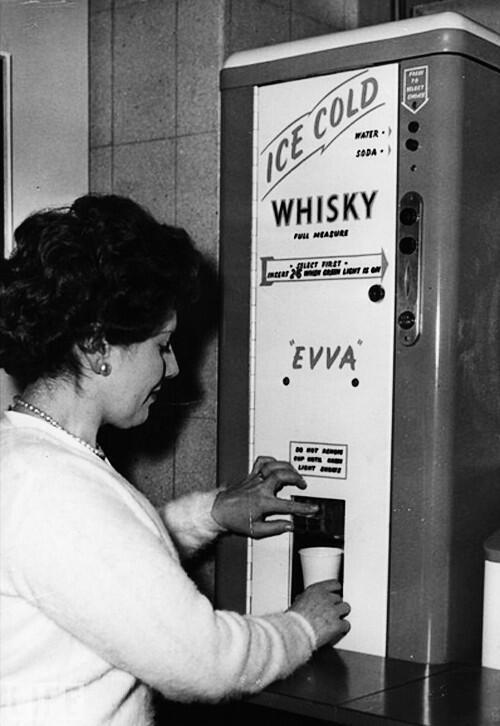 A whisky vending machine, 1960