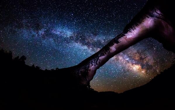From the Department of Interior's Twitter feed:  Looking for a wow photo? This picture of the Milky Way over Natural Bridges Natl Monument should do the trick. pic.twitter.com/RfuDj7KXSA