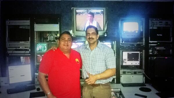 ConexionUAC's tweet photo. @RayPalacioSalsa junto @DelaGuajira en la visita que realizó a nuestro canal @uniautonomatv http://t.co/eLLFxkyupI