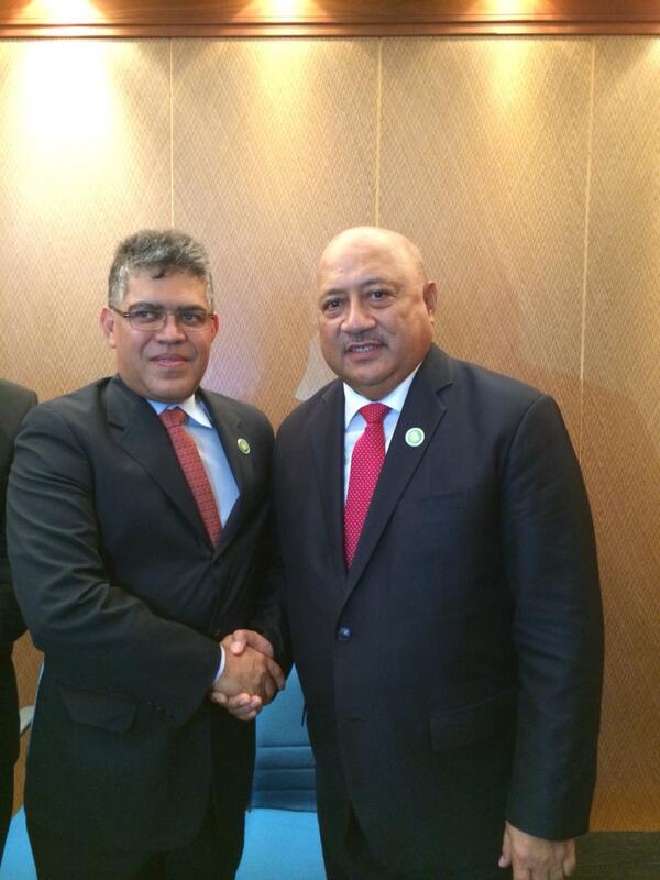 After bilateral meeting with Venezuela Foreign Minister Hon Elias Jaua Milano. Keen to strengthen cooperation