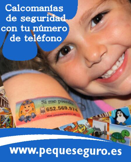 <a href="/pequeseguro/">Peque Seguro</a> divertidos tattoos temporales personalizados con tu teléfono bit.ly/qJfx0w #SeguridadInfantil