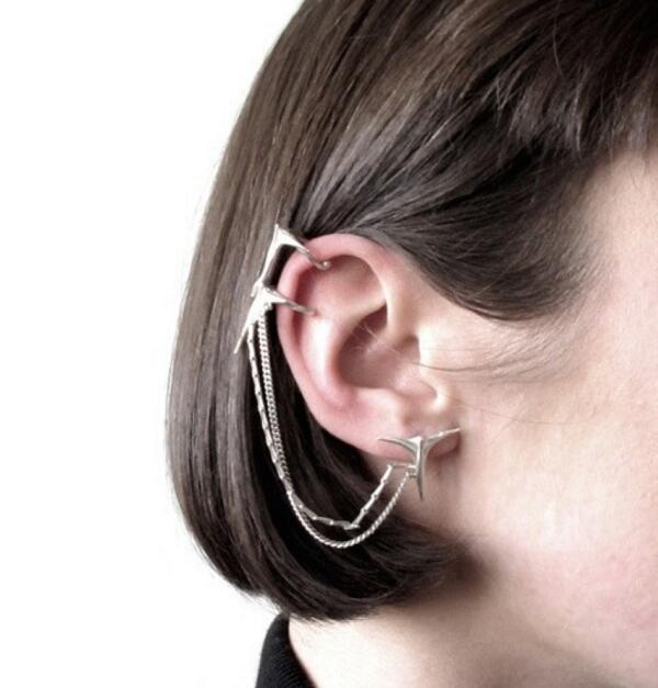 wndrlnduk's tweet photo. It’s a must-have trend so add some beauty &amp; edge to your cartilage in the form of a fish spine ear cuff @Noemi_Klein http://t.co/pUKIAl0gNw