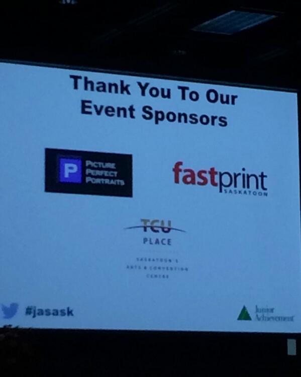 yxefastprint's tweet photo. Enjoying the evening at the JA of Sask Business Hall of Fame! Congrats to all of the Sask Junior Achievers! #jasask http://t.co/ZkOFqgKzfj