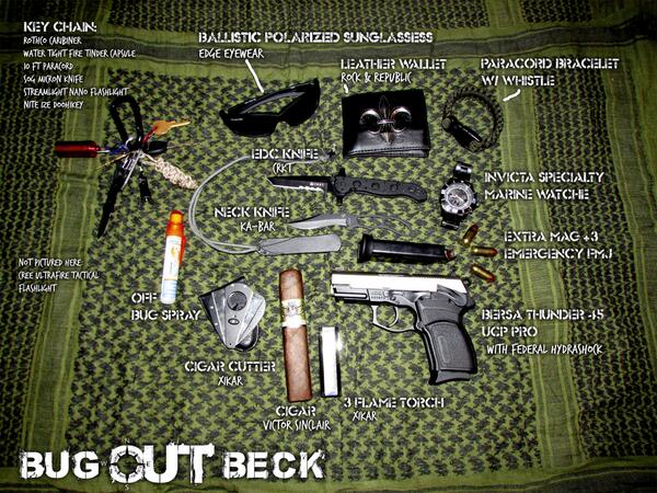 bugoutbeck's tweet photo. #bersa #crkt #sog #pocketdump #cree #edgeeyeware #offspray #rothco #cigar #victorsinclair #xikar #kabar #invicta http://t.co/2V1RMNrgqj