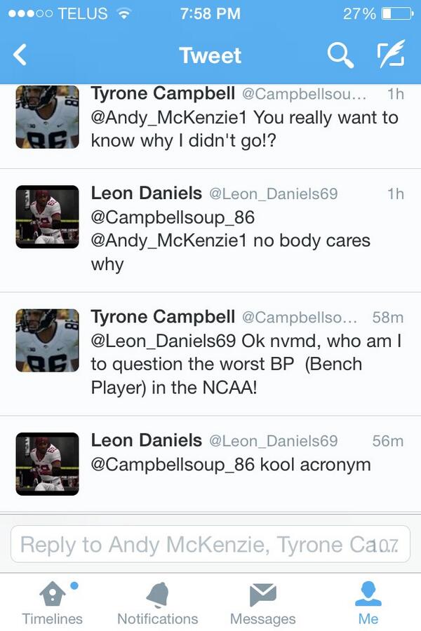 Leon_Daniels69's tweet photo. Tyrone Campbell is stirring up trouble again... @mrhurriicane #NotAnImpactPlayer #TroubleMaker http://t.co/XT0nJVQfq1