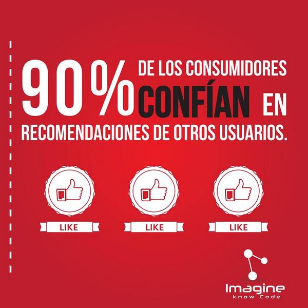 ImagineEc's tweet image. 90% de los consumidores confían en la opinión de otro usuario en #RedesSociales¿Sabes que opina la gente de tu marca?