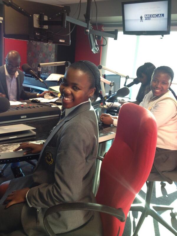 KayaOnAir's tweet photo. Mpho and Keneilwe get to see how radio works. #CellCTakeAGirlChildToWork http://t.co/qmFbcxcBaI