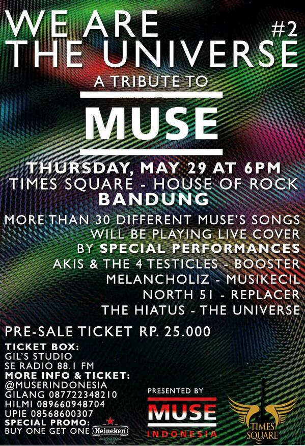 HARI INI, We Are The Universe #2: a Tribute to MUSE. TIKET OTS MASIH TERSEDIA.