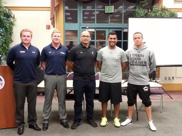 BeastModeSoccer's tweet photo. Great night speaking at #NOCFC with @ChallengerCamps #teamUA @UnderArmour #iwill #ProtectThisHouse http://t.co/35FGHrWZSO