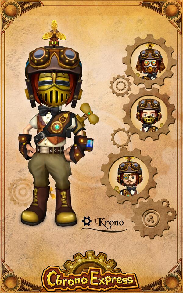 #Steampunk style poster for main character of #ChronoExpress - Krono! #indiedev #gamedev