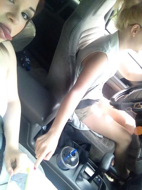 She's so tiny driving my car hahah. :)