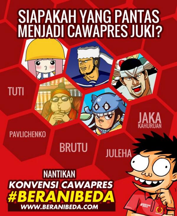 JukiHoki's tweet photo. Segera Konvensi Cawapres #BeraniBeda : @TutiAndFriends @jendralpavly @si_brutu Jaka, @si_Juleha http://t.co/6uvCe22VJr