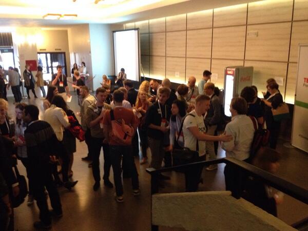 TEDxWarsaw's tweet image. Network like a pro, lead by Drill Sgt @RichardatPMR #TEDxWarsaw