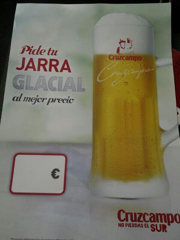 RubenS_con_S's tweet photo. ¡ PIDE TU JARRA GLACIAL EN TODOS LOS ESTABLECIMIENTOS CRUZCAMPO Y AMSTEL DE ALCALÁ DEL VALLE ! http://t.co/0E2DQgojV6