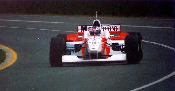 F1_Historical's tweet photo. Mika Hakkinen, 1996 Australian Grand Prix, McLaren http://t.co/POrlBiYB9E